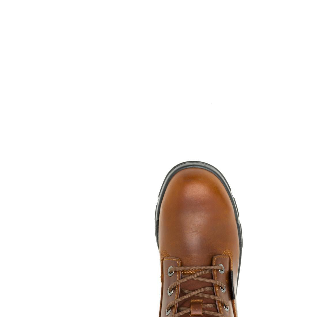 DuraShocks® SR Icon 6 CarbonMax® Work Boots for Men - Tan Leather Safety Shoes with Steel Toe, Slip Resistant & Electrical Hazard Protection - Ideal for Construction, Warehouse & Industrial Work