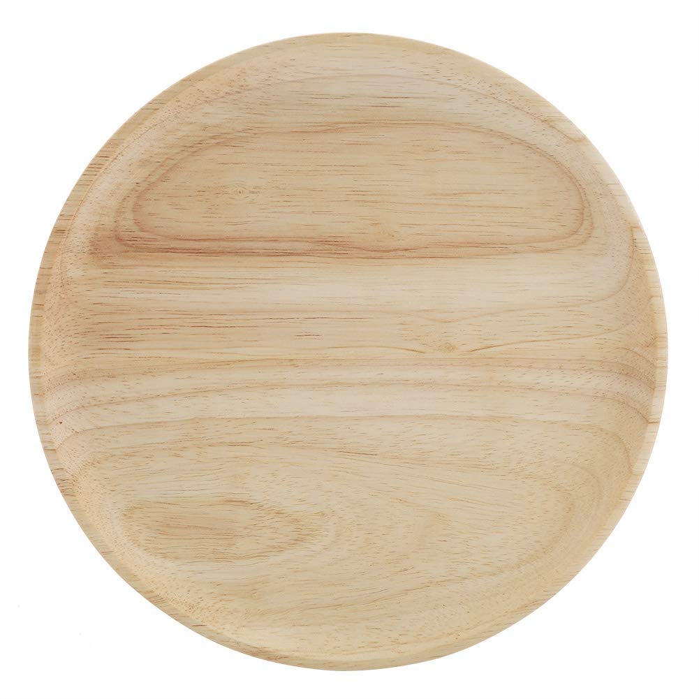Elegant Round Wooden Tea Tray - 12.5x12.5cm Serving Plate for Sushi, Snacks & Fruits - Perfect for Home, Ottoman & Japanese Tea Ceremony