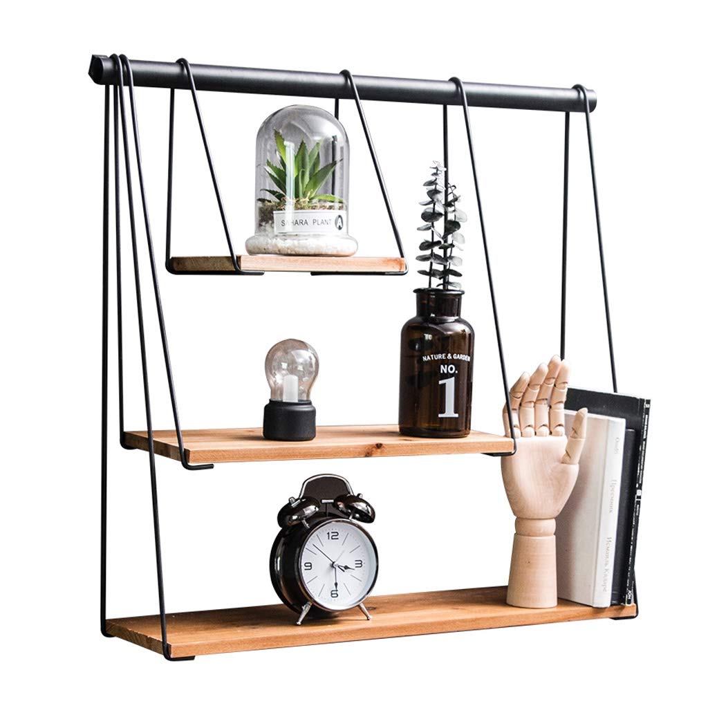 Vintage Metal Wall Art Deco Storage Shelf - Rustic Home Decor for Living Room, Bedroom, Kitchen & Office | Wall Mounted Organizer for Hallway, Dining Room & Bathroom | Perfect for Displaying Plants, Books & Decorative Items
