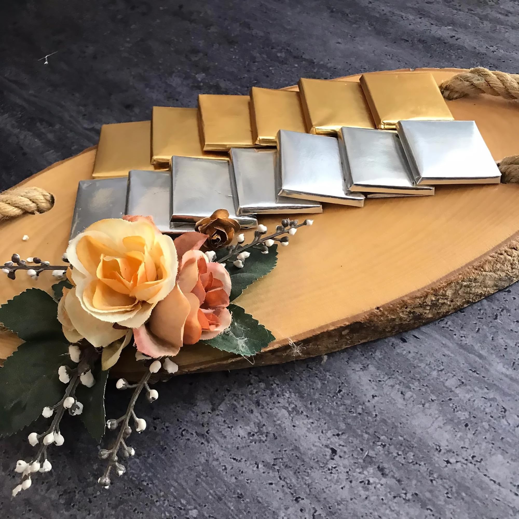 145-Piece Premium Milk Chocolate Bars with Gold Foil Wrapping - 1kg Luxury Neapolitan Chocolate Gift Box for Weddings, Baby Showers & Special Occasions - Perfect for Corporate Gifts, Anniversary Celebrations and Holiday Treats