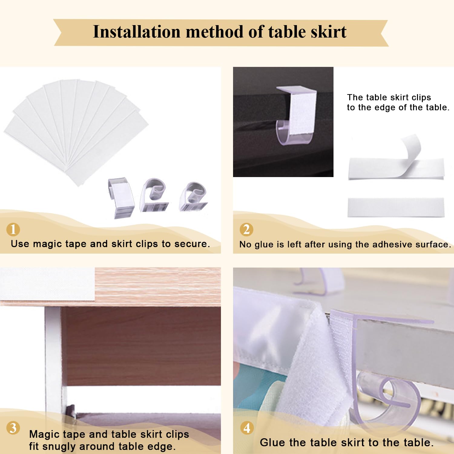8FT Rose Gold Tulle Table Skirt for Rectangle Tables - Elegant Wedding, Bridal Shower & Birthday Party Decorations - Perfect for Banquet Halls, Reception Tables and Special Event Decor