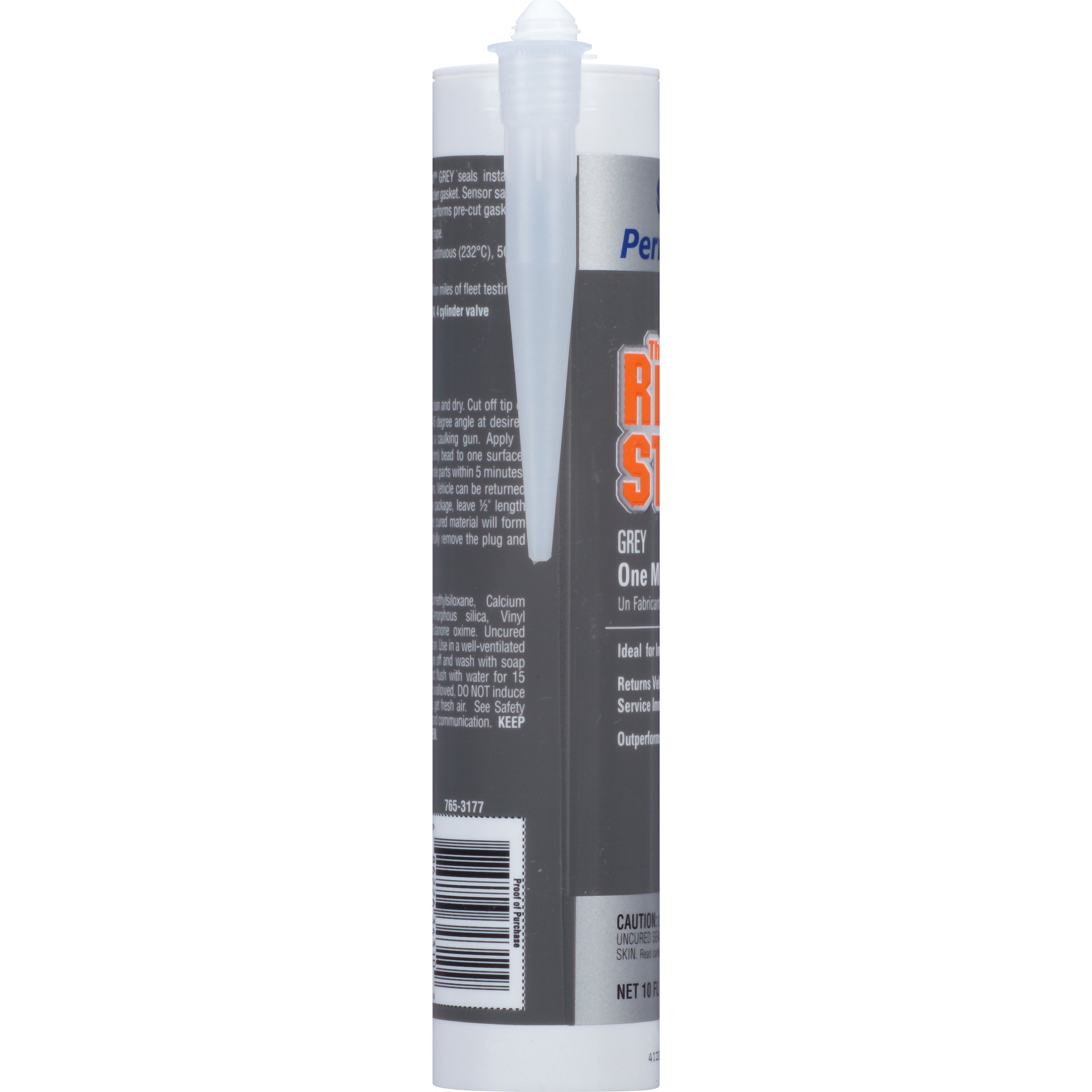 Permatex 34310 The Right Stuff 1 Minute Grey Gasket Maker, 10 oz - Fast-Curing High-Temp Sealant for Automotive, Marine & Industrial Use - Perfect for Engine Gaskets, Oil Pans & Transmission Repairs