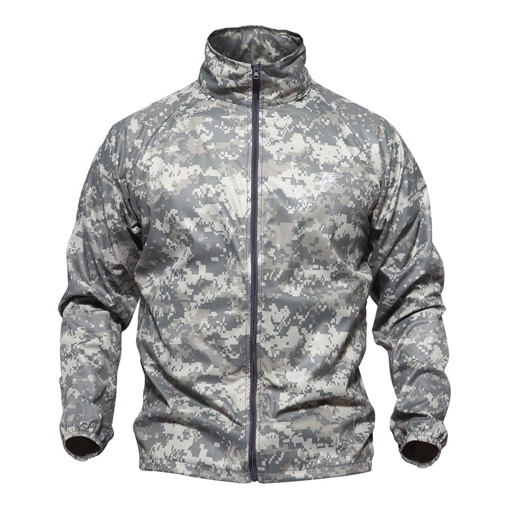 Lightweight Camouflage Windbreaker Jacket for Men & Women - Waterproof Outdoor Sports Jacket for Hiking, Hunting, Running & Camping