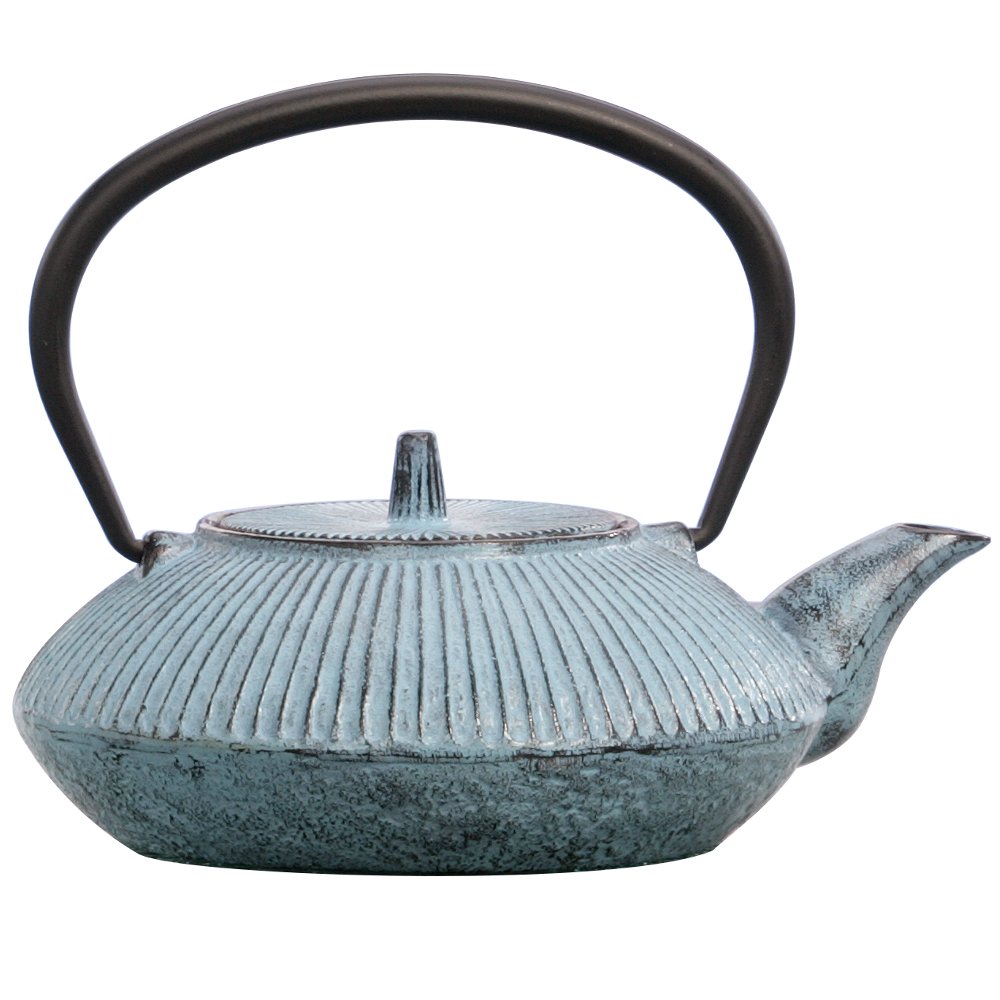 Premium Japanese Tetsubin Cast Iron Teapot - 20oz Blue Ice Design for Authentic Tea Brewing | Perfect for Home, Office & Japanese Tea Ceremonies