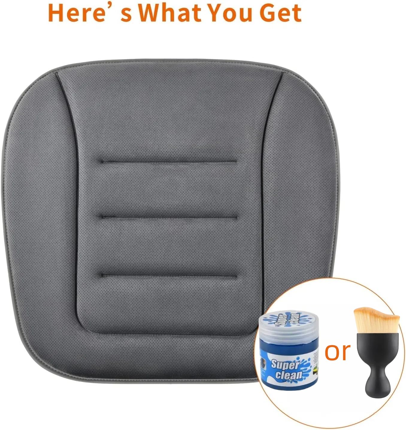 **KAYI Memory Foam Car Seat Cushion – Orthopedic Support for Tailbone Pain Relief, Non-Slip Bottom – Comfortable for Driving, Office & Home Use (Grey)**    *(Perfect for Long Commutes, Road Trips, Work-from-Home & Gaming Chairs – Enhances Posture & Reduces Back Discomfort)*