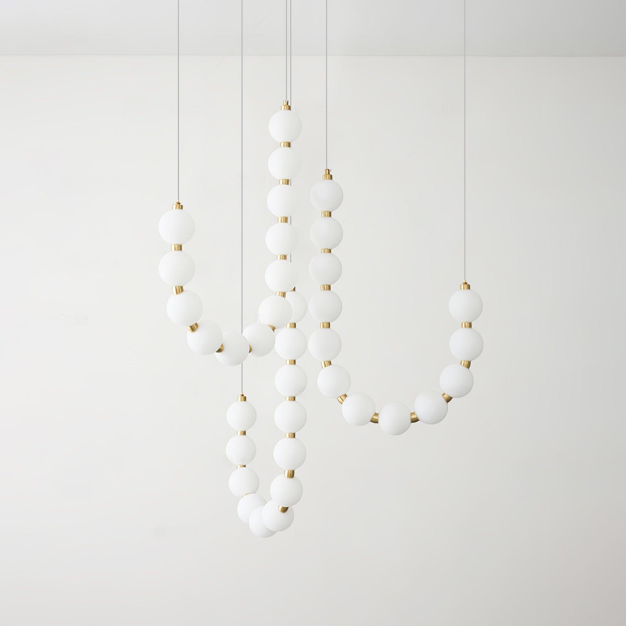 Elegant Acrylic Pearl Chandelier Necklace for Women - Perfect for Weddings, Parties & Evening Events