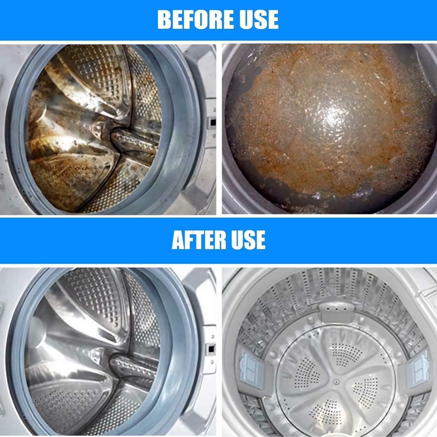ARABEX™ Washing Machine Cleaner Descaler 12 Pack - Deep Cleaning Tablets for HE Front Load & Top Load Washers, Removes Odor & Mold, Safe for All Machines - Perfect for Monthly Maintenance & Laundry Freshness
