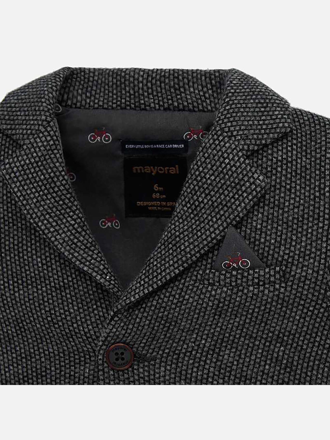 Mayoral Baby Boys Printed Blazer 2442 - Stylish & Comfortable for Special Occasions, Parties & Family Photos