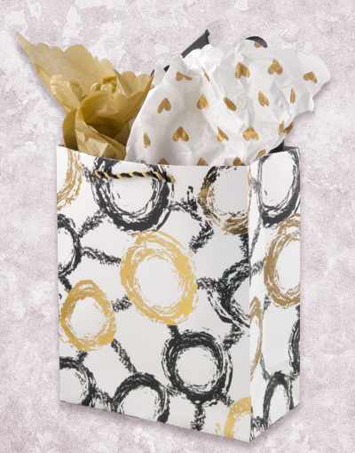 Elegant Circle Pattern Gift Bags for Garden Party Favors - Perfect for Weddings, Baby Showers & Birthday Celebrations