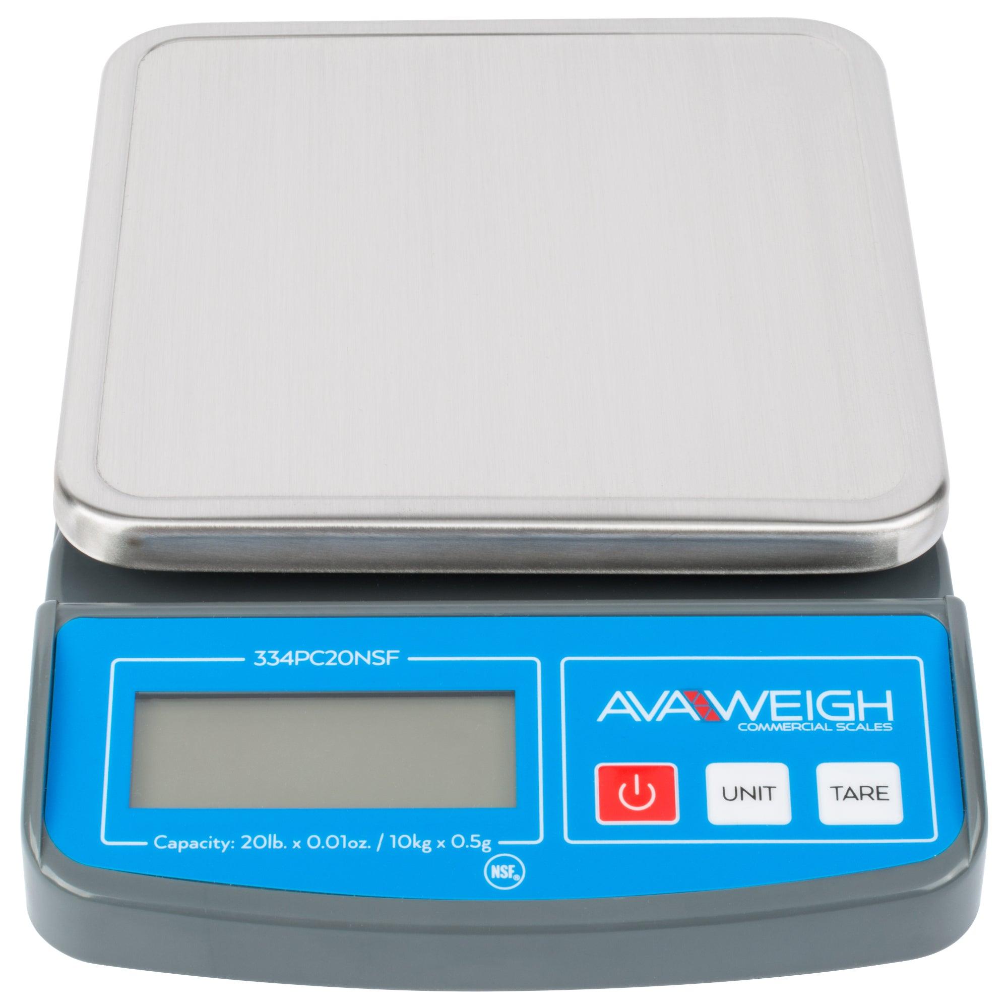 Avaweigh 334PC20 20 lb Digital Portion Control Scale - Precise Food Weighing for Kitchen, Baking, Meal Prep & Portion Control | Commercial & Home Use