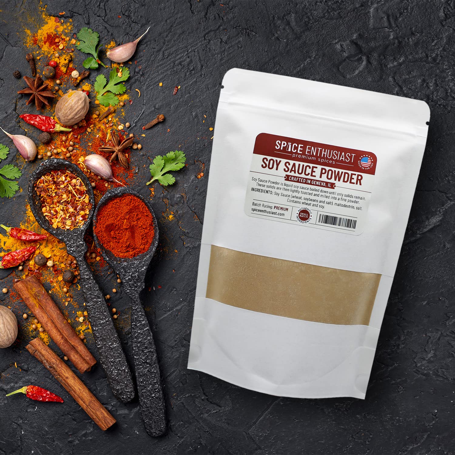 Premium Soy Sauce Powder for Cooking & Seasoning - 1 lb Bulk (Great for Camping, Meal Prep & Asian Recipes)