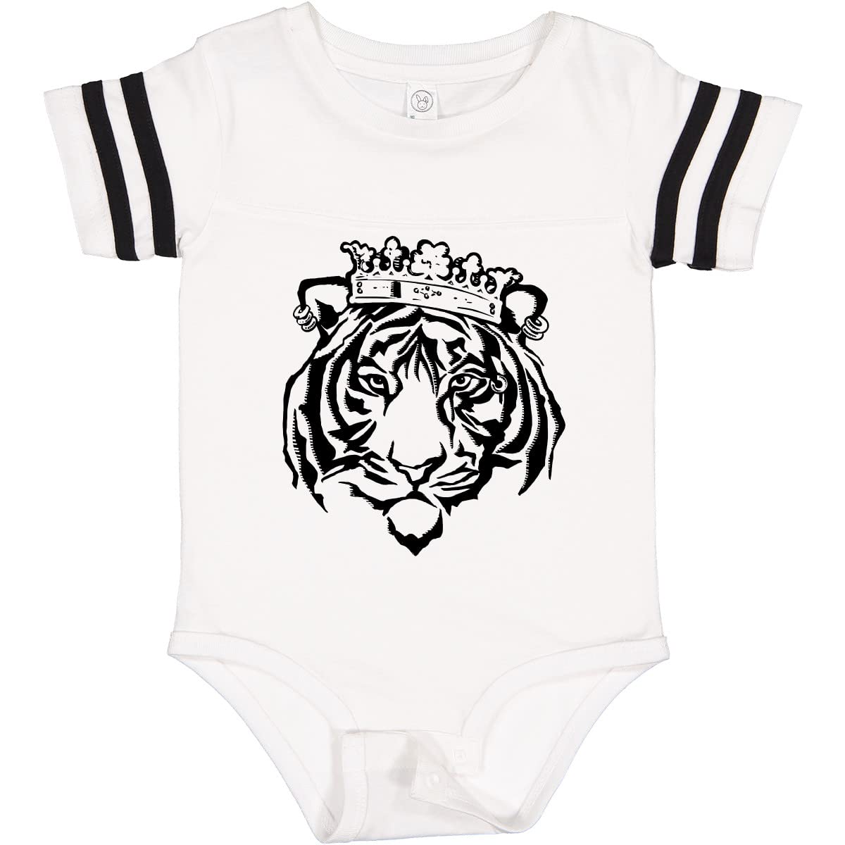 Inktastic King Tiger in Crown Print Baby Bodysuit - Cute Animal Onesie for Newborns & Infants - Perfect for Playtime, Photo Shoots & Everyday Wear