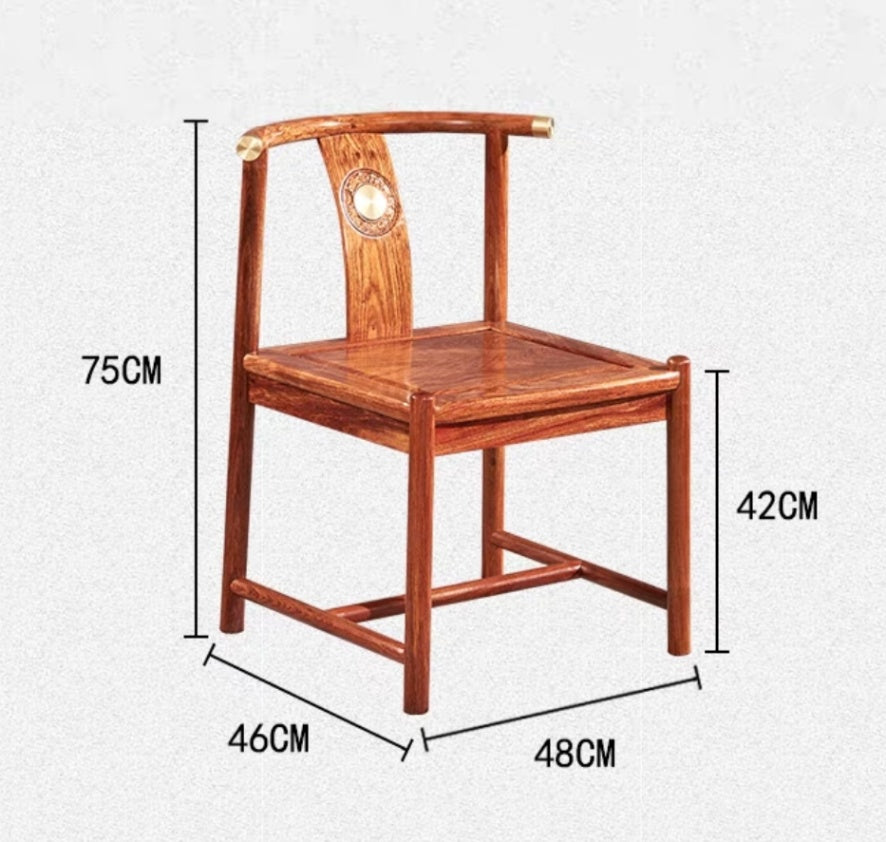 Premium African Rosewood Tea Table Set - Handcrafted Wooden Coffee Table with Matching Stools for Living Room, Patio & Garden Decor
