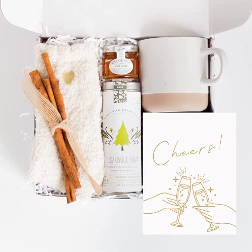 UnboxMe Premium Tea Gift Box for Women - Elegant Tea Care Package with Cheers Card - Perfect Tea Set Gift for Her, Birthday, Get Well Soon, or Sympathy - Ideal for Relaxation, Self-Care & Thoughtful Gifting