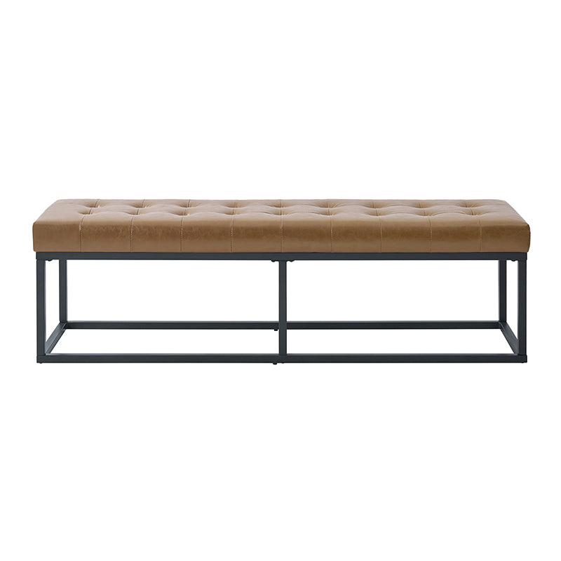 Amparo Mid Century Modern Bench with Sturdy Metal Base - Perfect for Living Room, Bedroom, or Entryway Seating