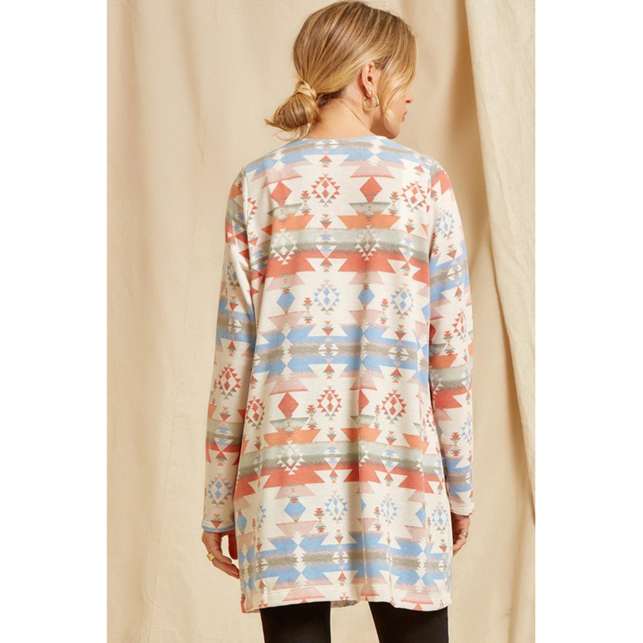 Andree Women's Multi Aztec Cardigan - Stylish Boho Open Front Knit Sweater for Fall & Winter | Perfect for Casual Outfits, Layering, and Cozy Evenings