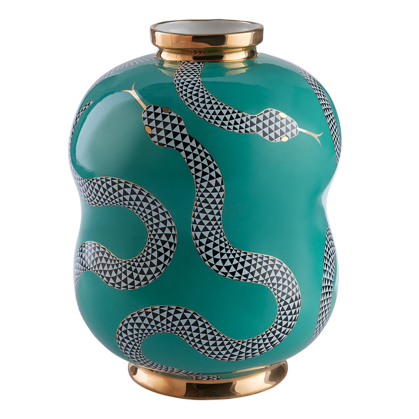 Eden Cinched Vase - Elegant Floral Centerpiece for Home Decor, Wedding & Tabletop Arrangements | Modern Ceramic Flower Vase for Living Room, Dining Table & Office