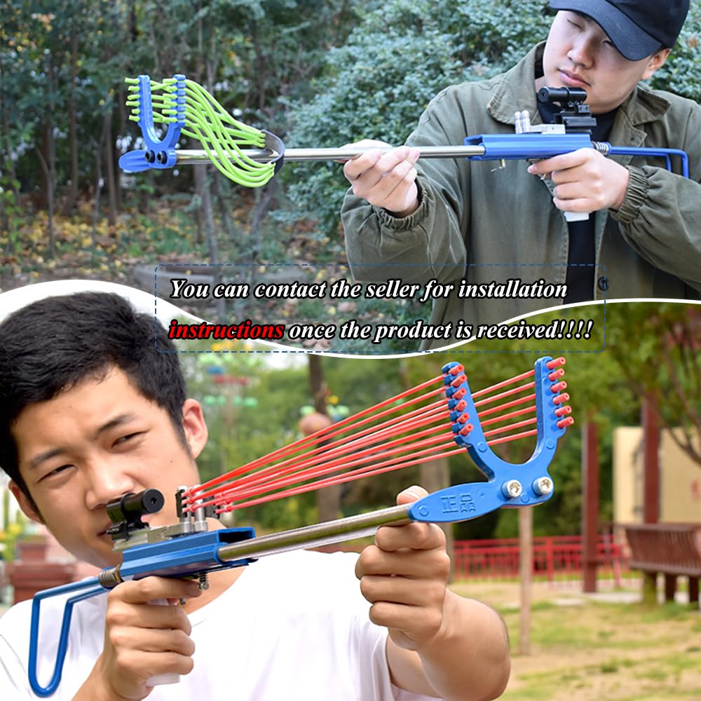 Piaoyu Slingshot Rifle - Classic Blue Edition | Powerful Stainless Steel Hunting Slingshot for Adults | Portable Catapult with Double Safety Device | Perfect for Outdoor Target Practice, Hunting & Survival Training