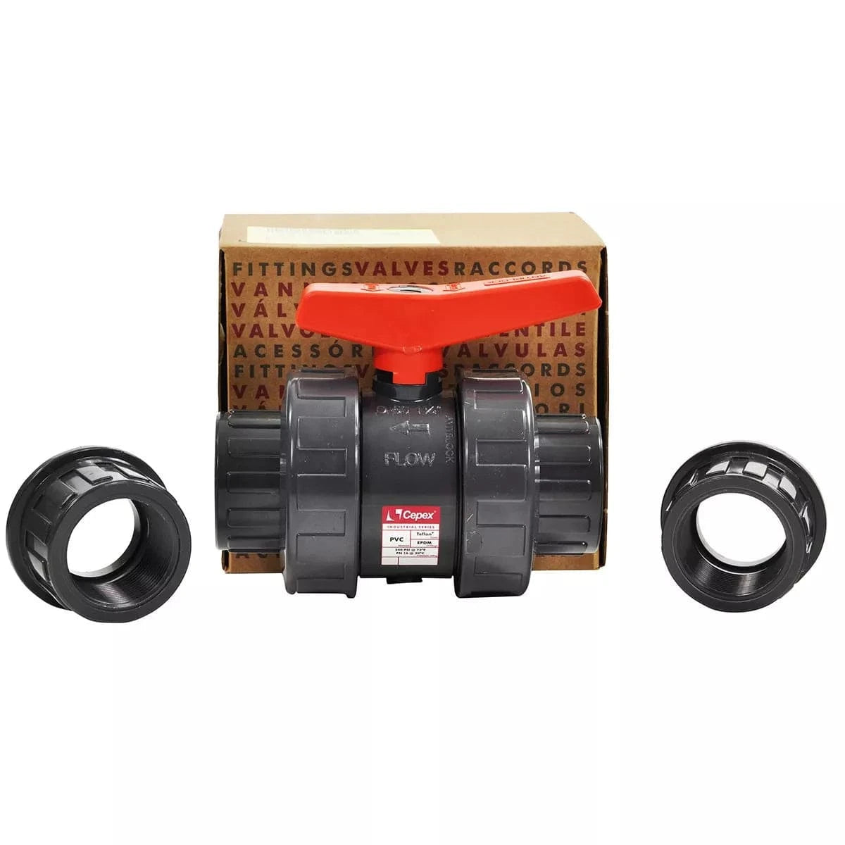 High-Quality Double Union Ball Valve (Slip x Slip) - Durable PVC Construction for Pool, Spa & Irrigation Systems - Perfect for Water Flow Control in Residential & Commercial Applications