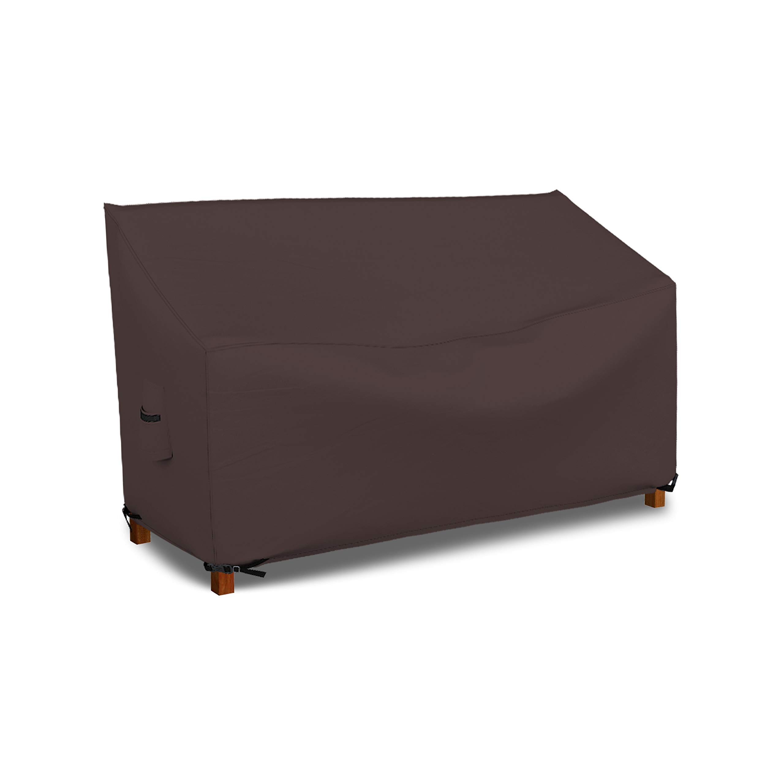 Waterproof Patio Bench Cover with Air Vents & Drawstring - 100% UV-Resistant 18 Oz 1000D PVC Coated Outdoor Furniture Protection (60