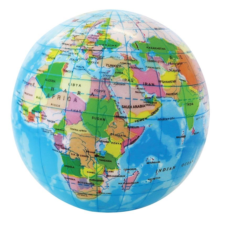 IS Gift Earth Stress Ball - 7.1cm/2.8in Squeeze Toy for Anxiety Relief & Stress Management - Perfect for Office, Home, School & Travel Use
