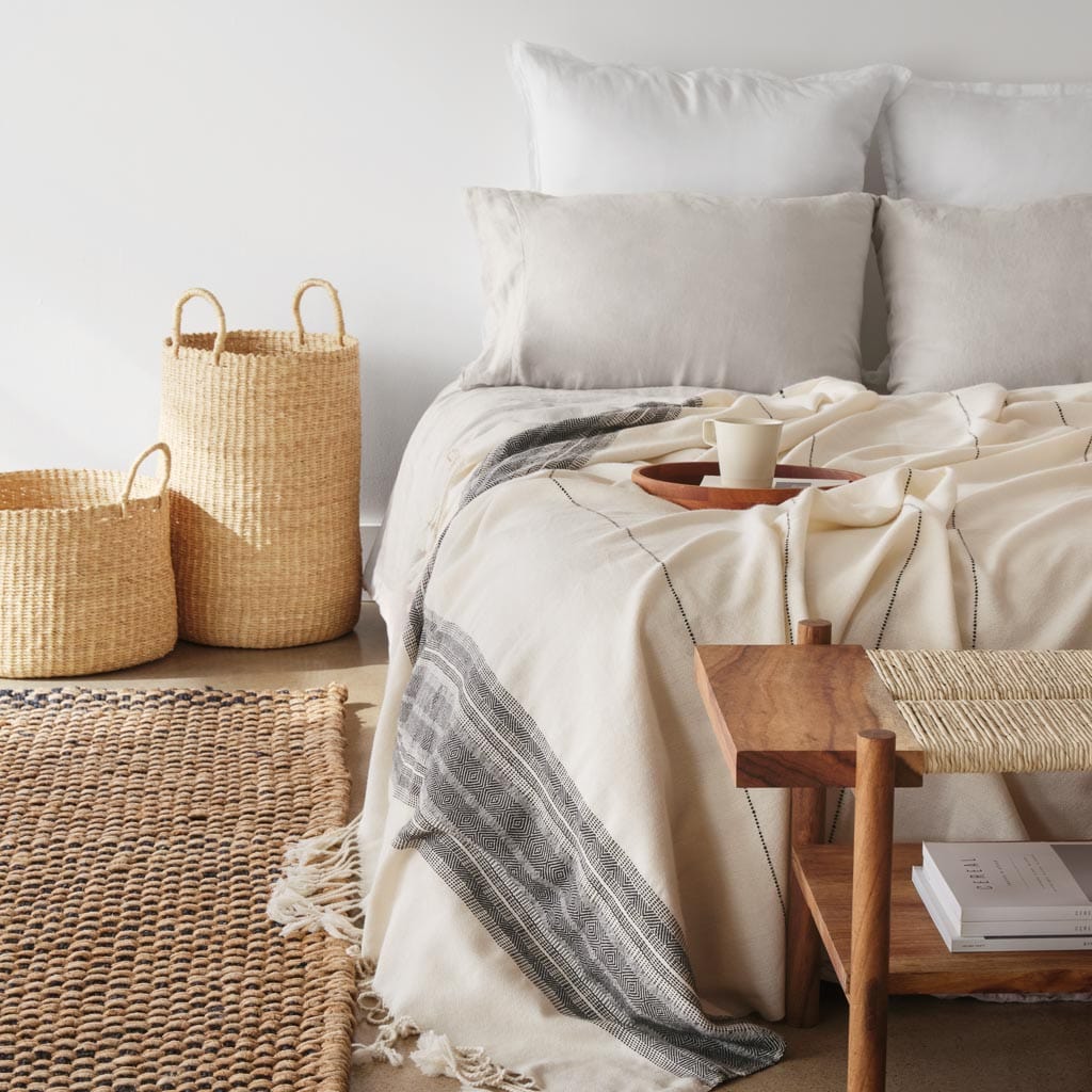 Handwoven Bolga Tall Basket - Natural African Storage Basket for Home Decor, Laundry, or Picnic - Perfect for Organizing Blankets, Toys, and More