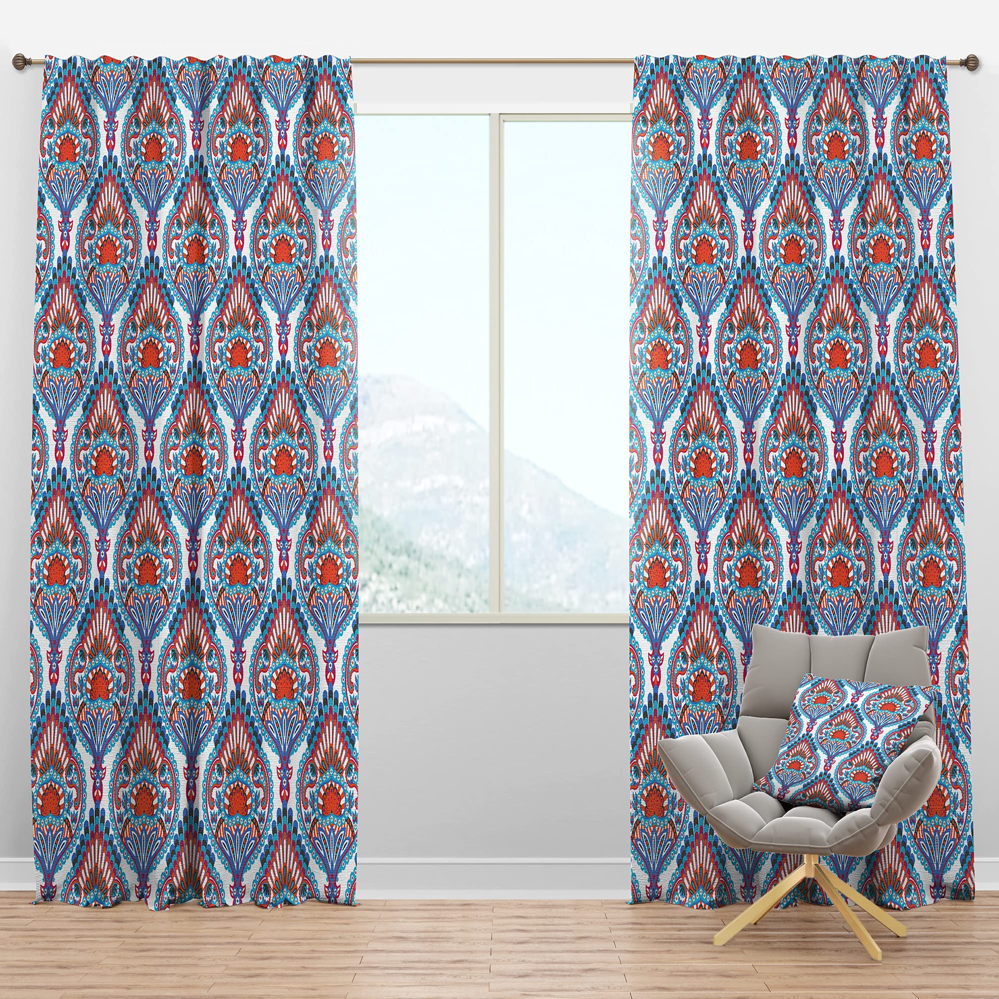 DesignQ Blackout Curtains - Thermal Insulated Damask Pattern Window Drapes for Bedroom & Living Room (52x84, Single Panel) - Perfect for Light Blocking, Privacy & Energy Efficiency