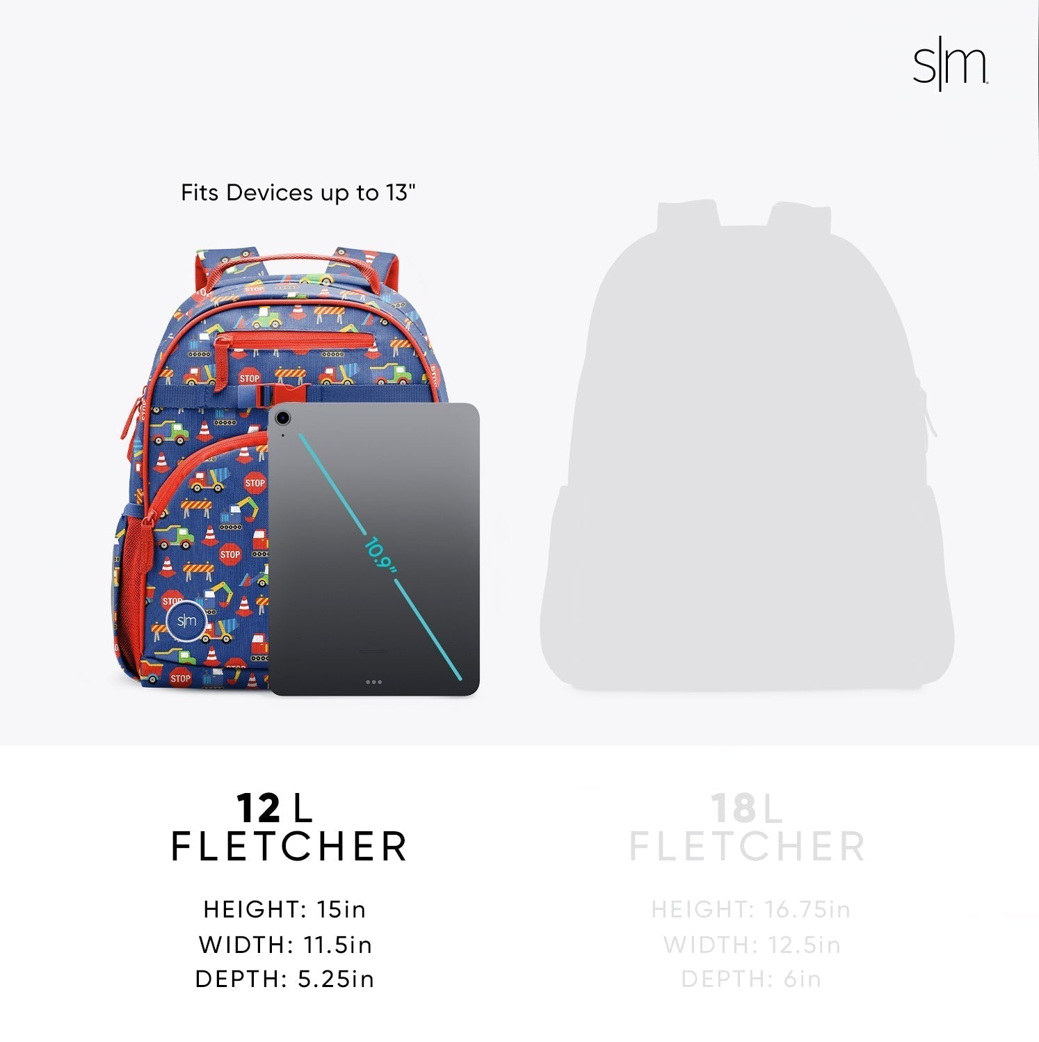 Fletcher Kids' Backpack Medium - Durable School Backpack for Boys & Girls - Lightweight Bookbag for Elementary Students - Perfect for School, Travel & Daily Use
