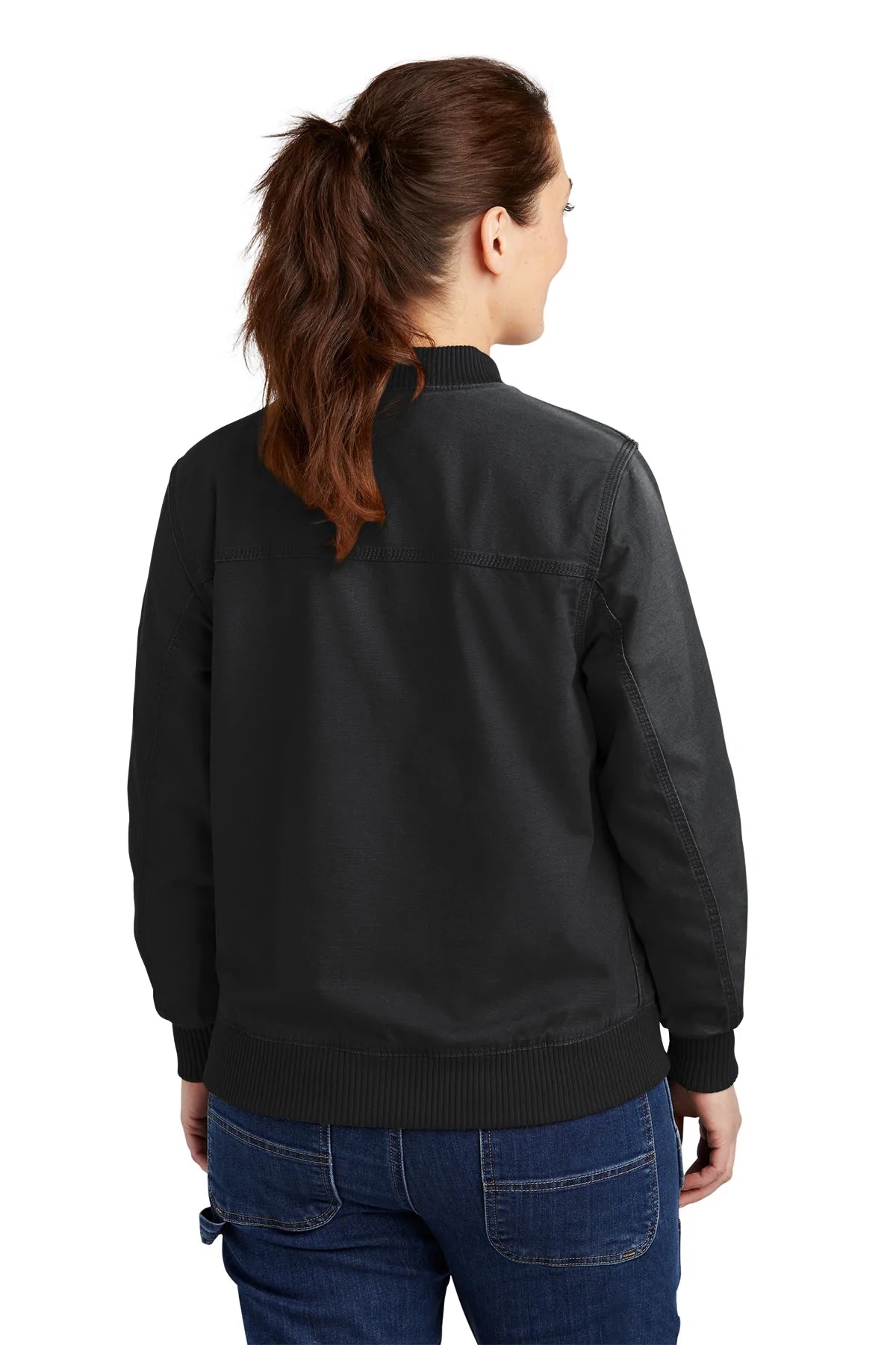 Carhartt Women's Crawford Branded Jacket - Black | Durable Workwear for Outdoor Activities, Construction & Winter Wear