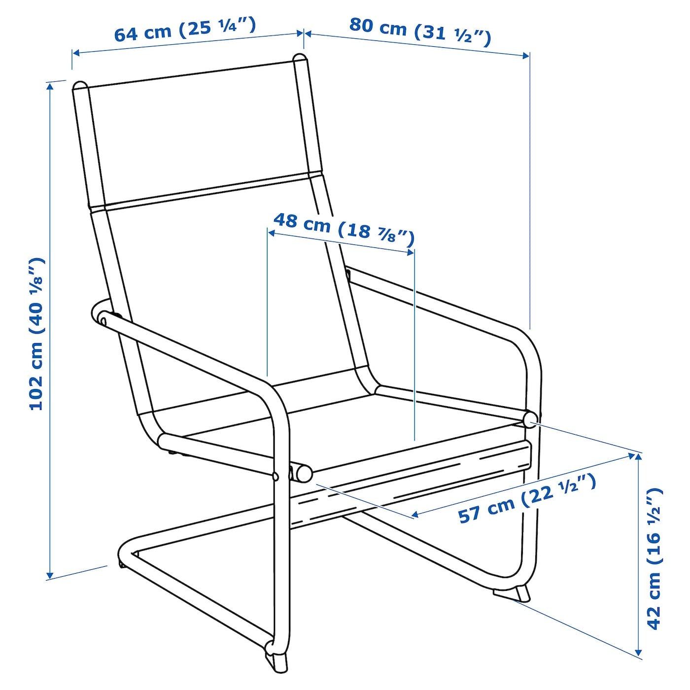 IKEA Husaro Outdoor Armchair Dark Gray 004.107.47 - Patio, Garden, and Balcony Furniture for Relaxing