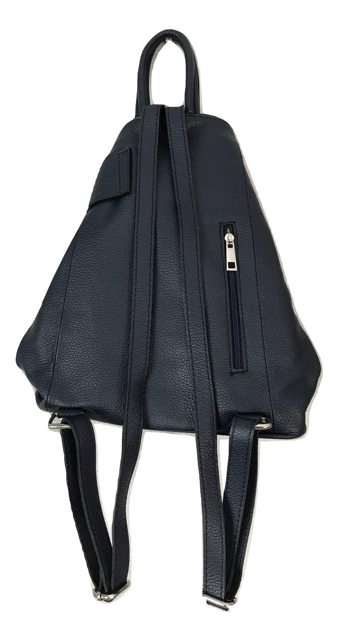 Stella Convertible Leather Backpack Purse for Women - Stylish Dark Navy Blue Travel Tote Bag | Perfect for Work, School & Weekend Getaways