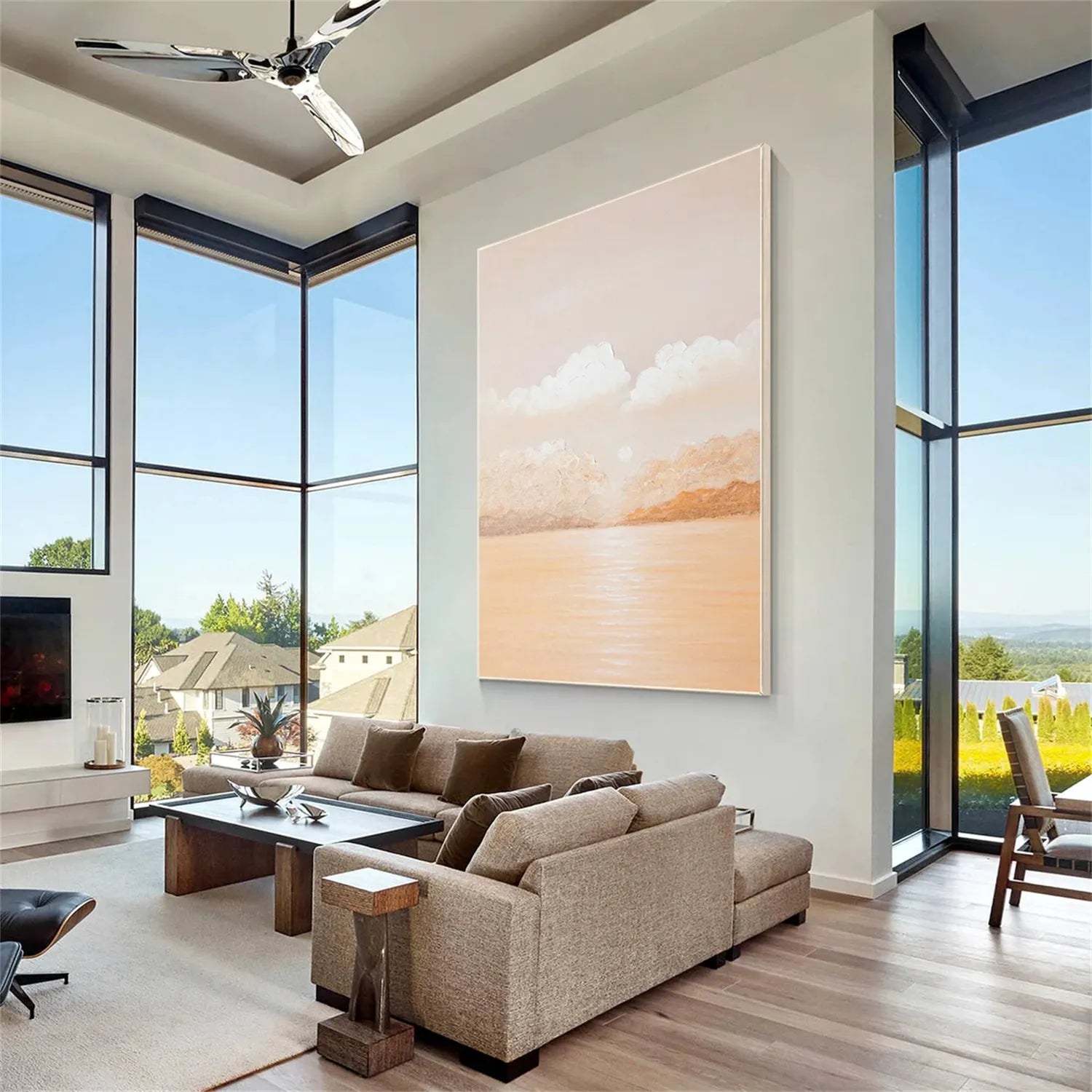 Ocean And Sky Painting #OS 201 - Stunning Seascape Wall Art for Home & Office Decor | Perfect for Living Room, Bedroom, or Office