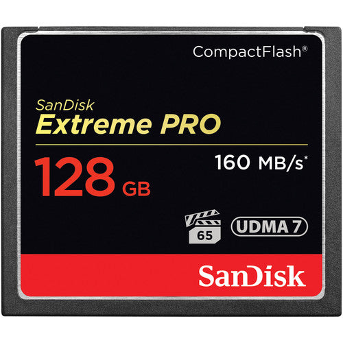 SanDisk Extreme PRO 128GB CompactFlash Card - 160MB/s High-Speed Performance for DSLR Cameras & Professional Photography