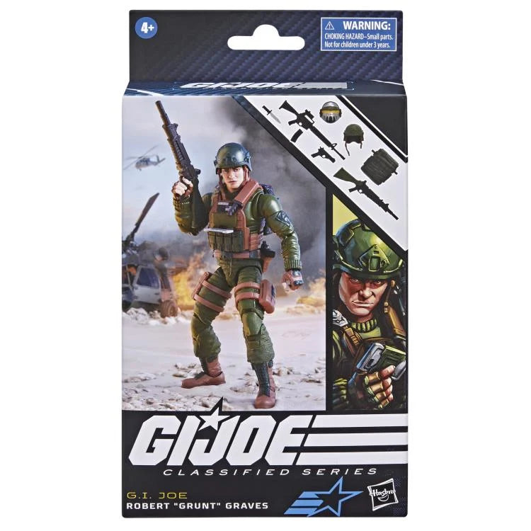 G.I. Joe Classified Series Grunt Action Figure - 6-Inch Collectible Military Toy with Articulation & Accessories - Perfect for Display, Play, and G.I. Joe Collection Enthusiasts