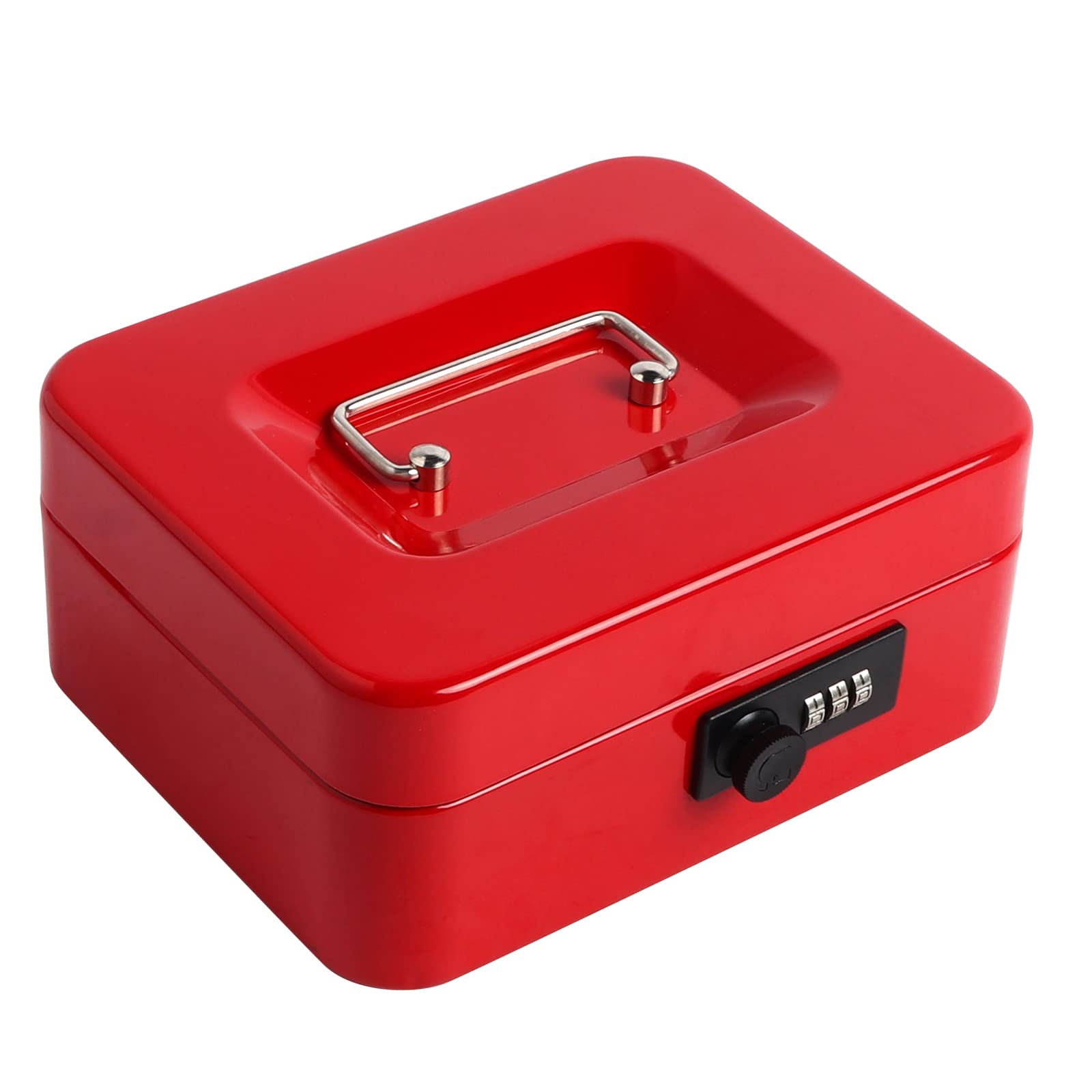Secure Metal Cash Box with Combination Lock - 7.87