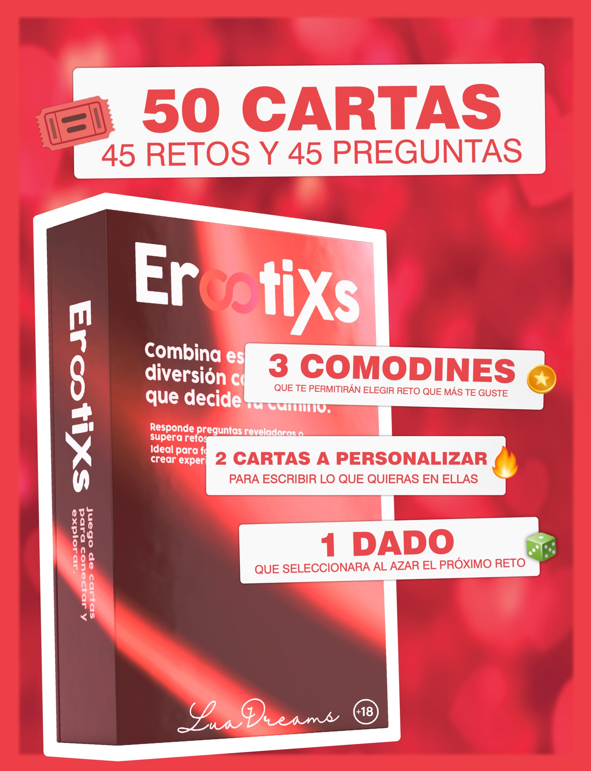Couples Card Game - Fun Relationship Questions & Challenges for Date Night, Valentine's Day & Anniversaries | 2nd Edition Spanish Board Game for Adults | Perfect Gift for Boyfriend, Girlfriend, Husband & Wife