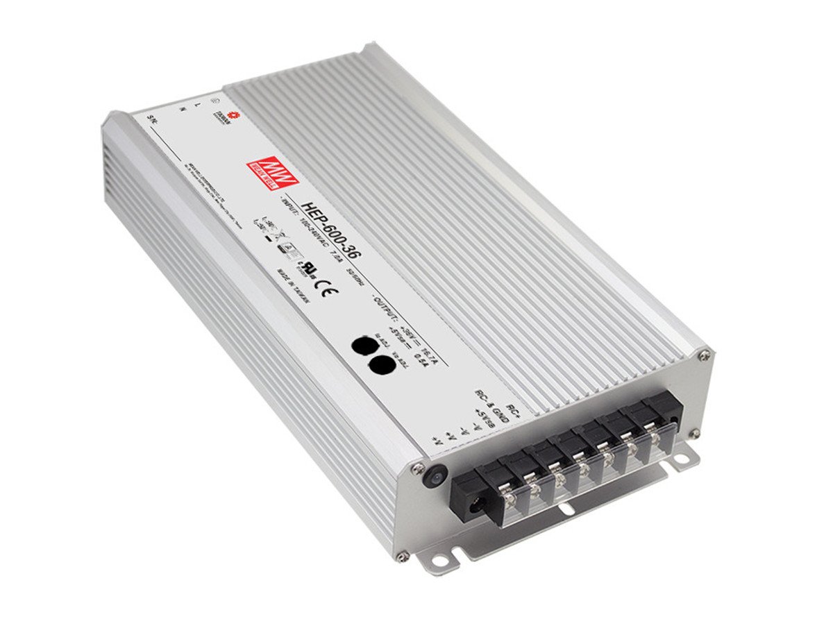 600W 24V 25A Switching Power Supply with PFC - High Efficiency AC to DC Converter for LED Strips, CCTV, Industrial Equipment & Home Automation Systems