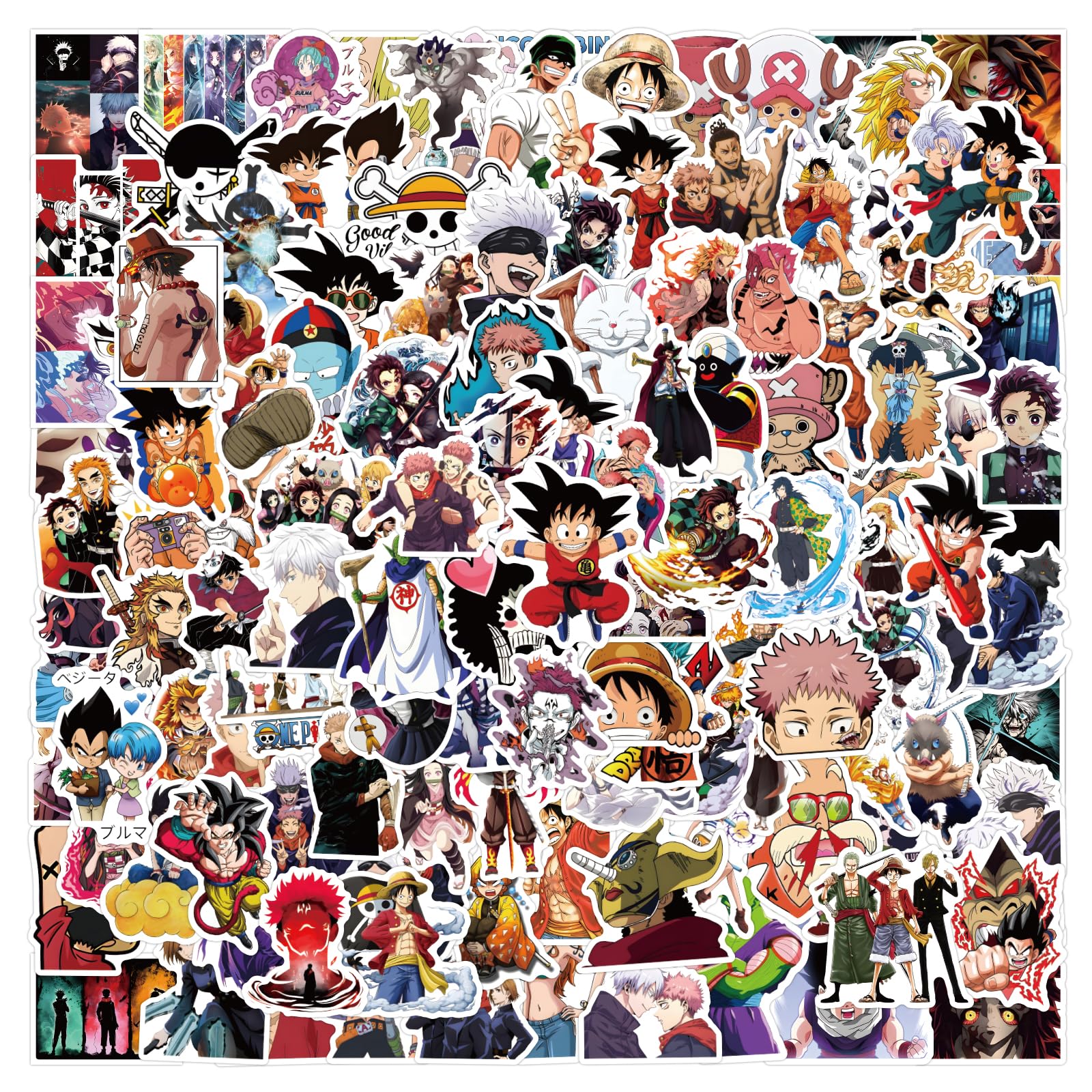 200Pcs Kids Anime Stickers Mixed Pack - Cartoon Character Stickers for Water Bottles, Laptops, Notebooks | Waterproof Decorative Stickers for Kids, Teens & Adults | Perfect for School Supplies, DIY Crafts & Gift Giving