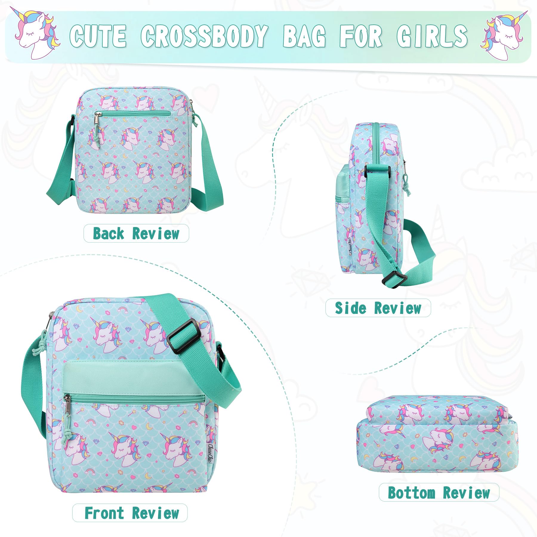 Stylish Lightweight Crossbody Messenger Bag for Teen Girls - Chasechic Small Purse for School, Travel & Everyday Use