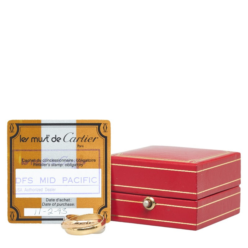 18K Gold Trinity Ring for Women - Elegant Stackable Band with Rose, White & Yellow Gold - Perfect for Anniversary, Wedding & Everyday Wear