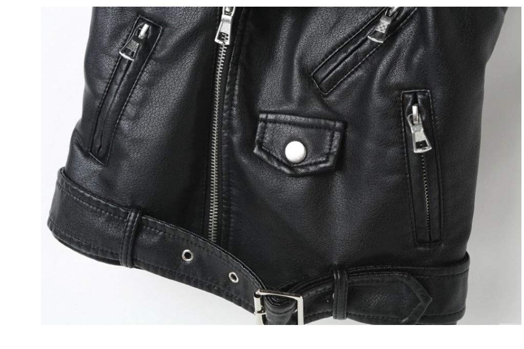 Kids Leather Motorcycle Jacket - Winter Vest Coat for Girls & Boys - Riding & Outdoor Play