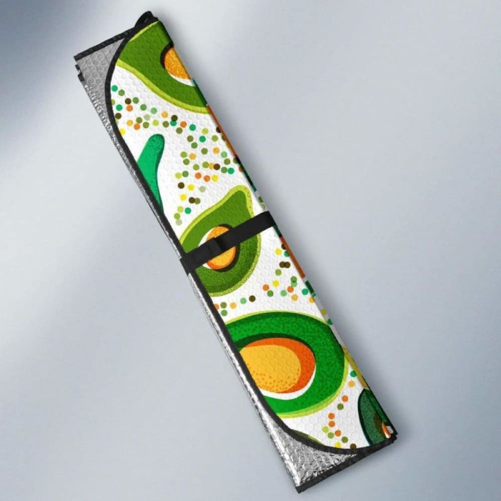 Premium Avocado Design Car Sun Shade - UV Protection & Heat Reduction for Vehicles - Perfect for Parking, Road Trips & Summer Driving