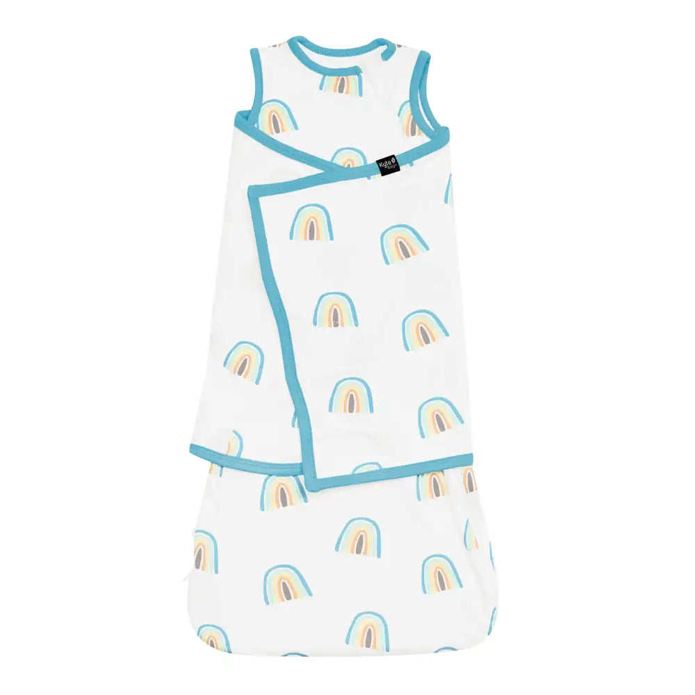 Kyte Baby 0.5 Tog Swaddler Blanket - Lightweight Baby Wrap for Newborns & Infants, Soft Breathable Fabric, Makai Rainbow Design - Perfect for Nursery, Swaddling & Sleep Time