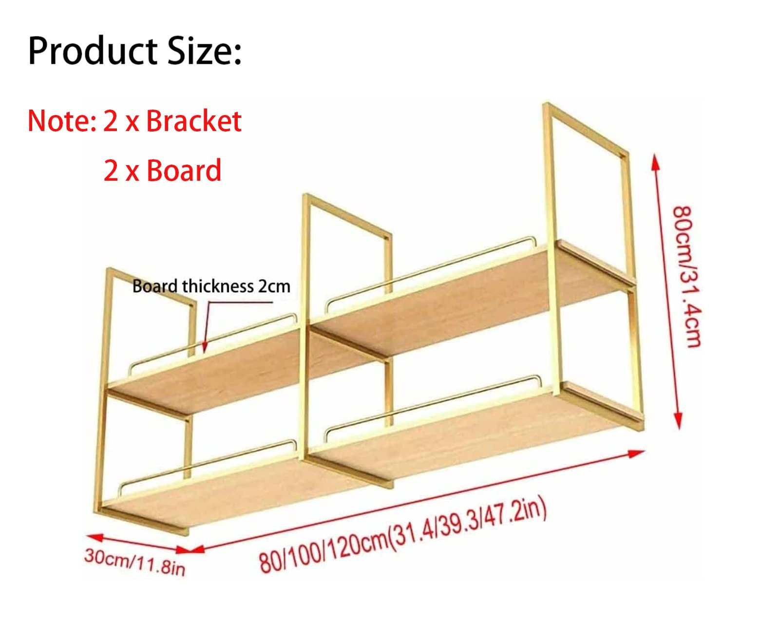Nordic Style 2-Tier Ceiling Storage Shelf - Solid Wood & Iron Hanging Rack for Kitchen, Bar, Cafe - 80x30x80cm Black Display Shelf (2cm Thick Plates) - Perfect for Small Space Organization & Decorative Storage Solutions