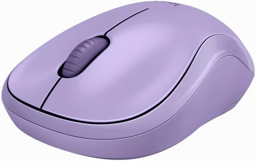 Logitech Silent Wireless Mouse - 2.4GHz USB Receiver, 1000 DPI Optical Tracking, 18-Month Battery Life, Ambidextrous Design for PC Mac Laptop (Renewed, Lavender) - Perfect for Office, Home & Quiet Workspaces
