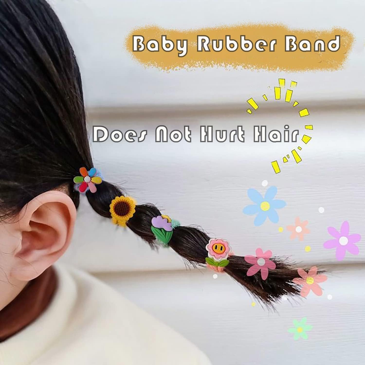 30 Pcs Elastic Hair Ties & Cute Baby Girls Hair Clips Set - Soft Headbands, Ponytail Holders for Toddlers, Cartoon Hair Accessories for Girls (Perfect for School, Playtime & Daily Styling)
