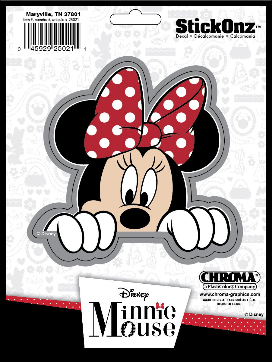Minnie Mouse Stick-On Decals - 25021 Chroma - Fun & Easy Wall Decor for Kids' Rooms, Nursery, and Play Areas