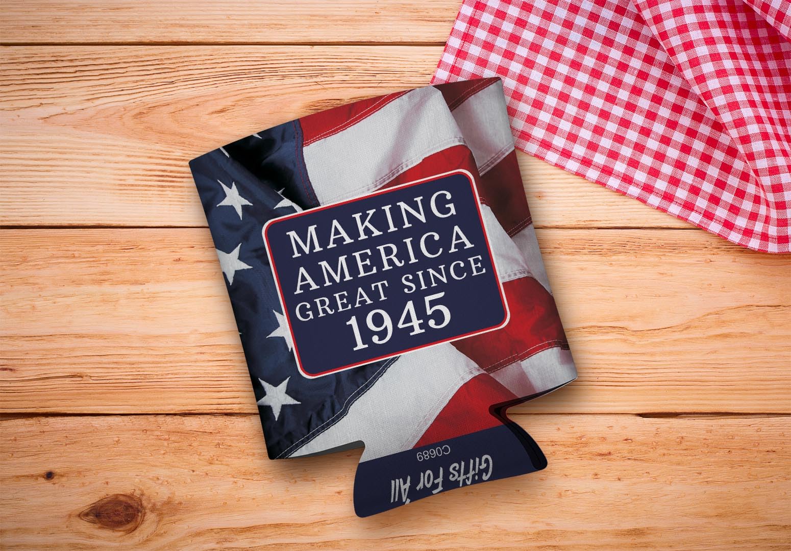 80th Birthday Party Supplies - 'Making America Great Since' Milestone Year Themed Standard & Slim Can Coolers - Perfect for Outdoor BBQs, Picnics & Birthday Celebrations