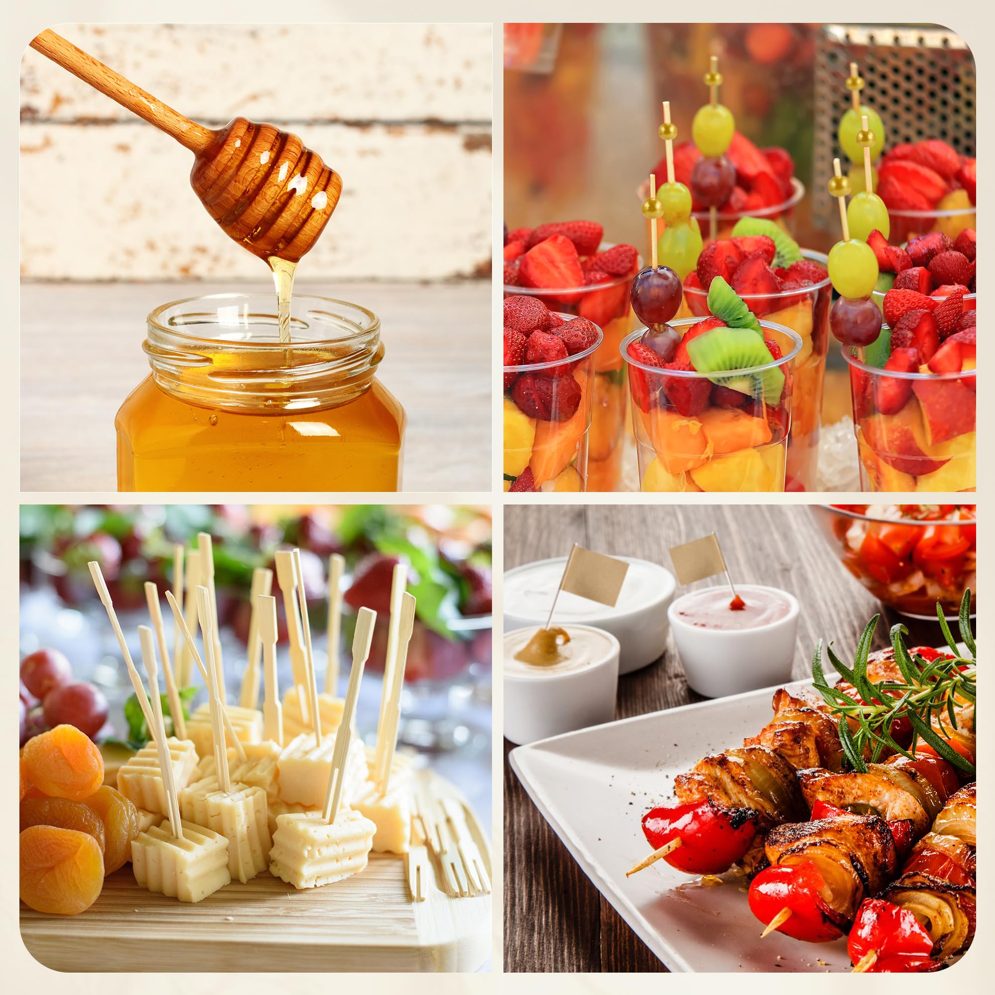 Premium Charcuterie Board Set - 635 PCS Wooden Cheese Board Accessories Kit with Mini Tongs, Cocktail Picks, Forks, Honey Dippers & Toothpick Flags - Perfect for Christmas Parties, Charcuterie Platters & Pastry Making