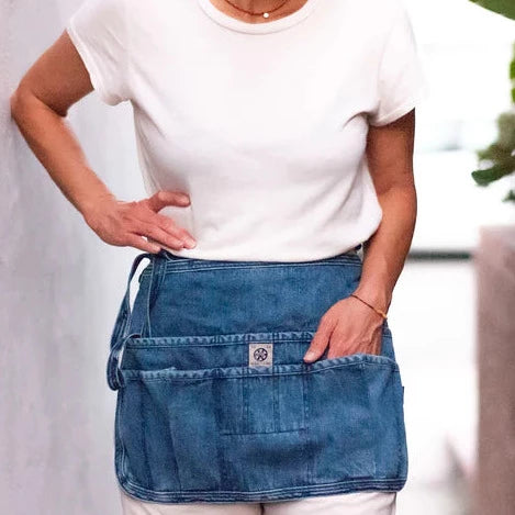 Durable Denim Waist Apron for Cooking, Baking & BBQ - Adjustable Waistband & Multiple Pockets for Kitchen, Restaurant & Outdoor Grilling